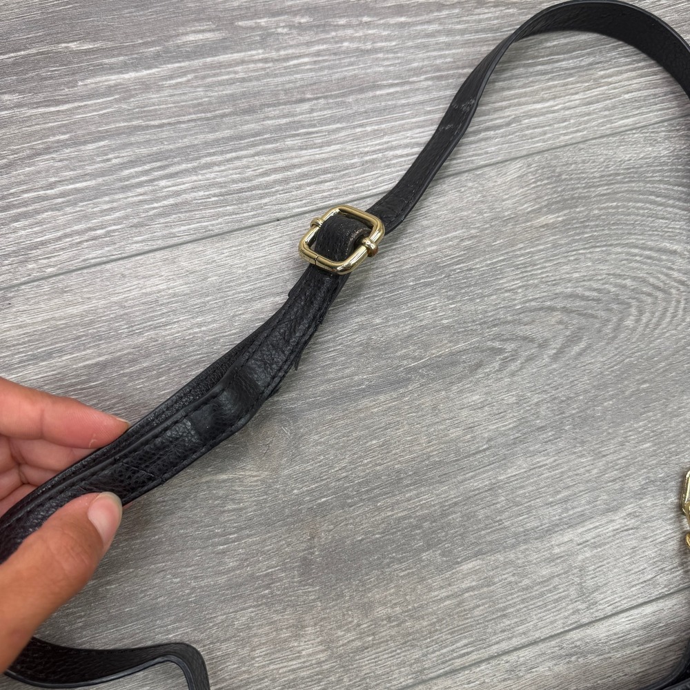 Tory Burch McGraw Black Pebbled Leather Crossbody Swingpack Bag Gold Hardware*** - Picture 4 of 14